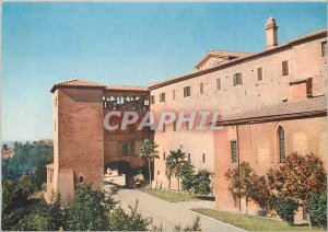 Modern Postcard Between two roads of Italy Monteoliveto Monastery