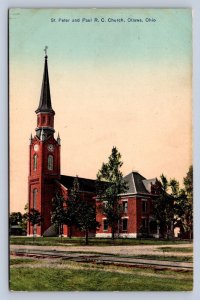 JH1/ Ottawa Ohio Postcard c1910 Putnam County St Peter Paul Church 111