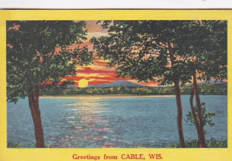 Wisconsin Greetings From Cable 1954