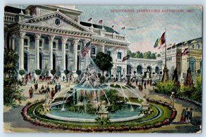1907 Auditorium Jamestown Exposition Water Fountain Jarrettsville MD Postcard