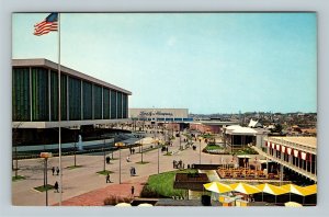1964 World's Fair, Kennedy Circle US Pavilion Ford Chrome New York City Postcard