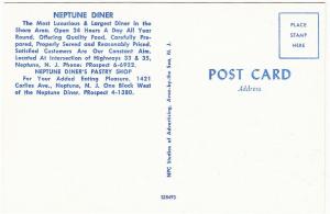 Neptune NJ Neptune Diner Restaurant 1950s Cars Postcard