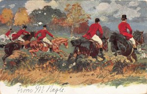 Fox Hunting Scene, Postcard, Used in 1906, sent from Allentown - Quakertown, PA.