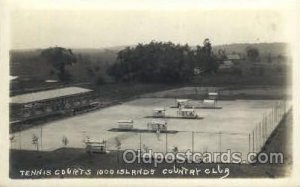 Tennis Court 1000 Islands Country Clur Tennis 1913 postal used 1913