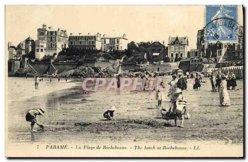 Old Postcard Parame La Plage de Rochebonne