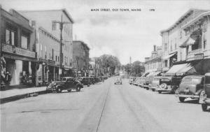 Old Town Maine Main Street Scene Historic Bldgs Antique Postcard K27192