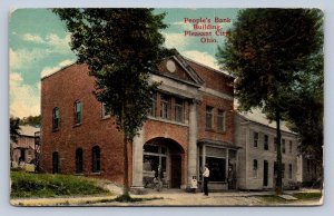 J93/ Pleasant City Ohio Postcard c1910 People's Bank Cambridge Guernsey 140