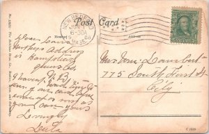 Original Antique 1908 Postcard FAIRHAVEN HIGH SCHOOL - Fairhaven, Massachusetts