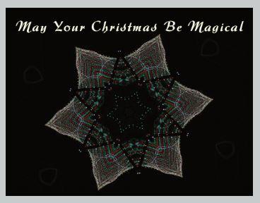 Set of 6 Christmas Postcard, Kaleidoscope of Christmas Lights Lights Within