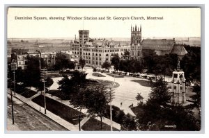 Dominion Square Montreal Quebec Canada UNP B&W DB Postcard R29