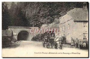 Old Postcard Frontiere Franco German Customs between Bussang and Wesserling