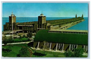 Chicago Illinois IL Postcard Navy Pier Exterior Building c1960 Vintage Antique