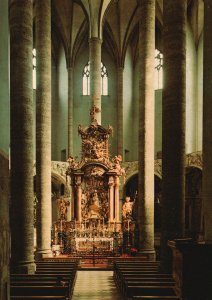 Postcard Interior Franciscan Church Famous Virgin Mary Pacher Salzburg Austria