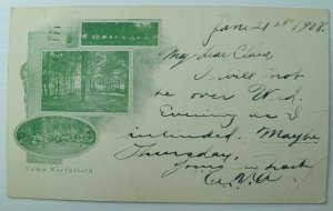 1898-1908 Camp Northfield, Mass. Postcard P76