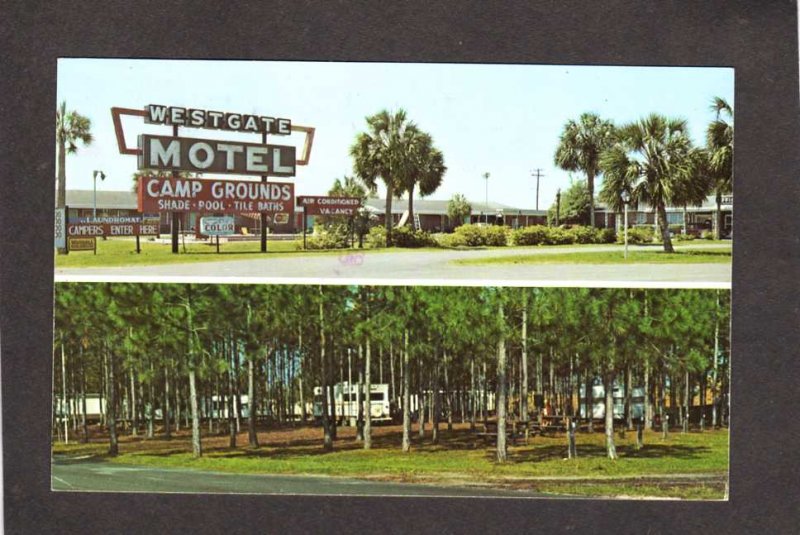 FL Westgate Motel Campground Camping Camp Ground Perry Florida Postcard