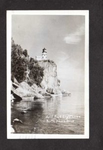 MN Split Rock Lighthouse Light House Silver Bay Minnesota Real Photo RPPC RP