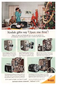 Kodak Movie Cameras & Projectors - 1960's Vintage Ad (Christmas Gifts)