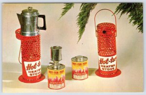 1950-60's HOT-TER HEATER STOVE AND FUEL COFFEE PERCOLATOR ADVERTISING POSTCARD