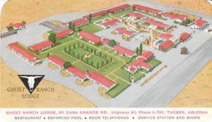 F1151 AZ, Tucson Ghost Ranch Lodge Postcard