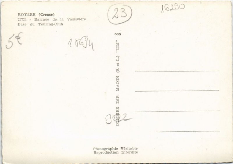 CPM Royére Barrage de la Vassiviére (16290)