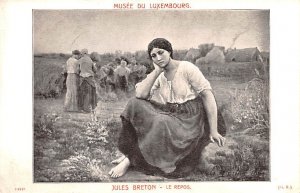 Le Repos - Jules Breton Musee du Luxembourg Artist Unused 