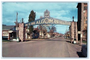 c1950's Algoma's Friendliest City Arch Sault Ste. Marie Canada Postcard