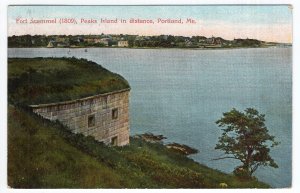 Portland, Me., Fort Scammel ( 1809 ), Peaks Island in distance