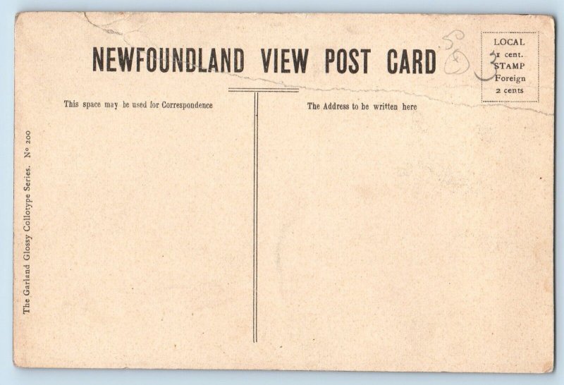 1910 Canada Vintage Postcard Cathedral St. John Baptist Front View Newfoundland