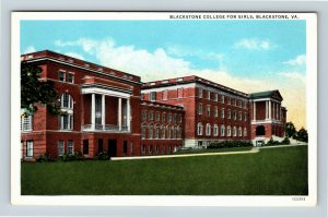 Blackstone VA, Blackstone College for Girls, Virginia, Vintage Postcard Z64