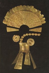 Peru Ceremonial Gold Apparel Chimu Culture 1300AD Postcard