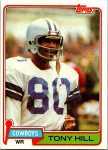 1981 Topps Football Card Tony Hill Dallas Cowboys sk60208