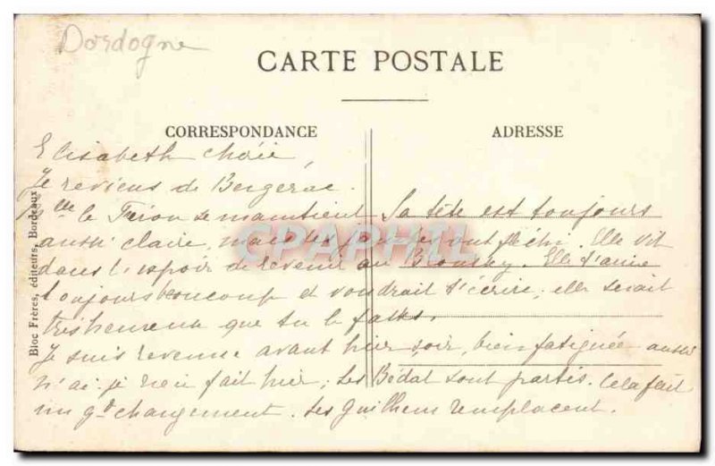 Old Postcard Les Eyzies prehostorique Station Roc de Tayac and gorges d & # 3...