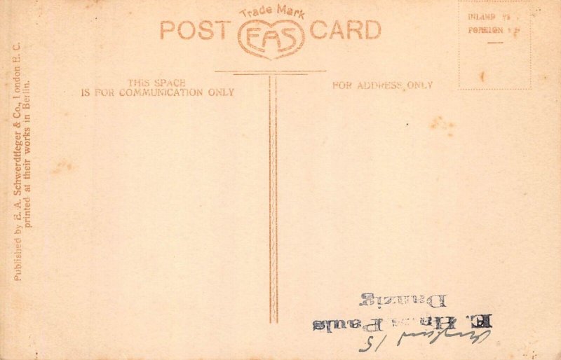 A185 England Margate Rough Sea Wave Cliff vintage postcard