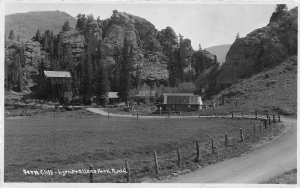 J27/ Fern Cliff Allenspark Colorado RPPC Postcard c1920s Road Home 305