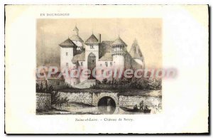 Old Postcard In Burgundy Saone et Loire Chateau Sercy