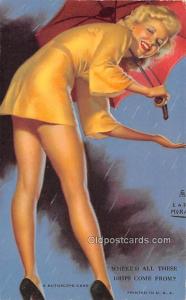 Earl Moran 1945 Mutoscope Artist Pin Up Girl, Non Postcard Backing Unused 