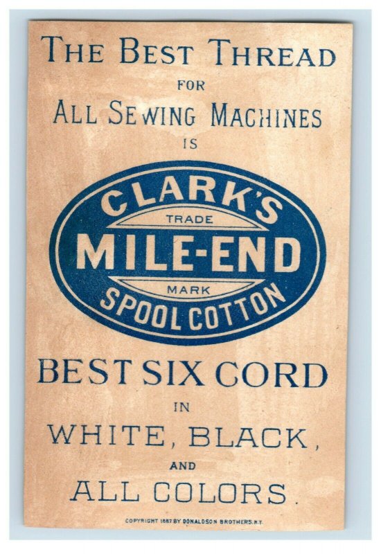 1887 Clark's Mile-End Spool Cotton French President Carnot P216