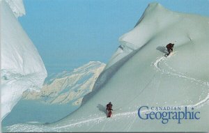 Canadian Geographic RCGS Advertising Mt. Logan BC 1992 Vintage Postcard F97