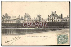 Postcard Old Palace of Fontainebleau View the Parterre