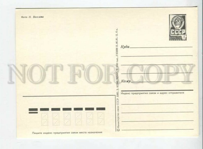 442529 USSR 1985 Kostroma Museum Folk Architecture and Life POSTAL stationery