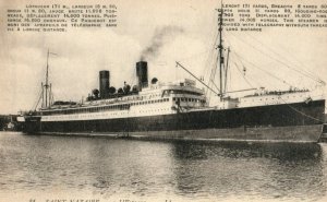 Vintage Postcard Saint Nazaire Steamship G1