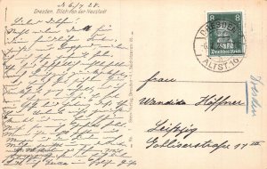 L023 Germany 1928 Dresden View from the new town Bridge castle vintage postcard