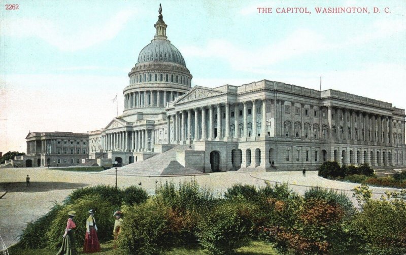 Vintage Postcard The United States Capitol Building Washington D. C. Structure