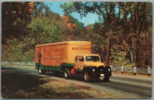 INDIANAPOLIS IN MAYFLOWER MOVING TRUCK ADVERTISING VINTAGE POSTCARD