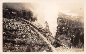 J65/ Yoho B.C. Canada RPPC Postcard c1940 Main Line Railroad CPR  177