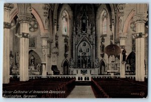 c1910 Burlington Vermont VT Postcard Interior Cathedral Immaculate Conception