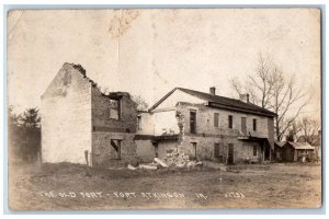 Fort Atkinson Iowa IA Postcard RPPC Photo The Old Fort c1930's Posted Vintage