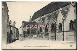 Old Postcard Issoudun Apse of The Church of Saint Cyr