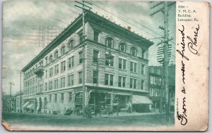 Lancaster Pennsylvania PA, 1906 Y.M.C.A. Building, Street Corner, Postcard