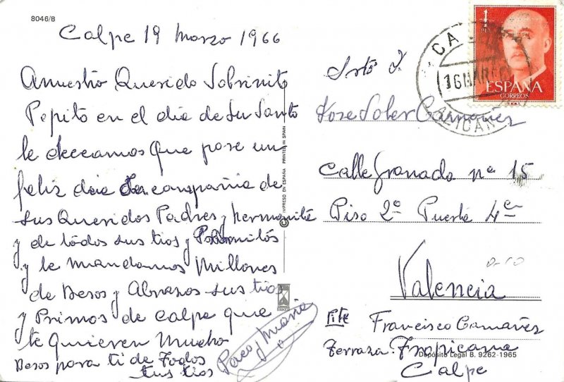 Pink and yellow roses Modern Spanish photo postcard 1960s